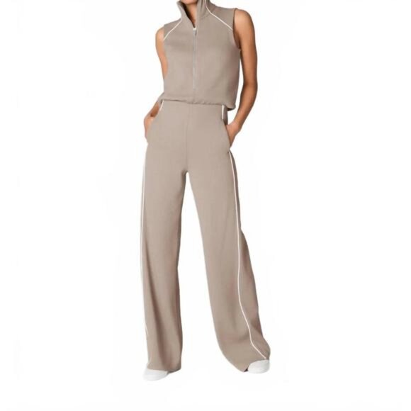 Spanx Ae Airpique Jumpsuit Ashwood 1X NWT